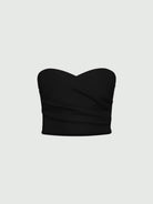 Emme Marella Mini bustier in jersey stretch Vagone Donna Nero - Santangelo