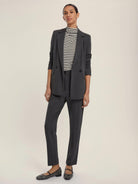 EMME MARELLA Emme Marella Pantalone a sigaretta in jersey Chinos Donna Antracite Pantalone
