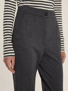 EMME MARELLA Emme Marella Pantalone a sigaretta in jersey Chinos Donna Antracite Pantalone
