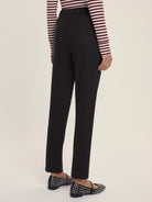 Emme Marella Pantalone a sigaretta in jersey Chinos Donna Nero - Santangelo