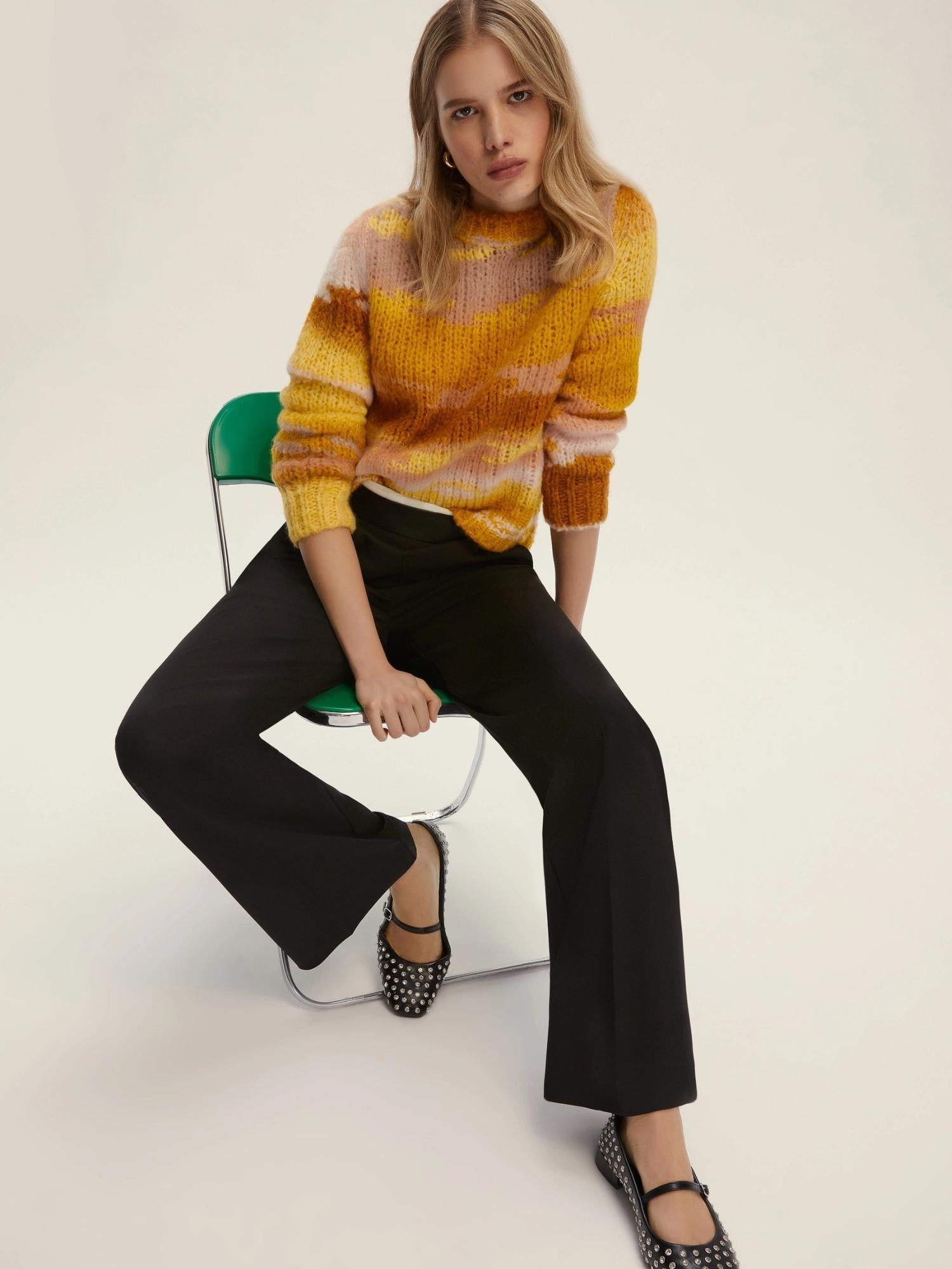 Emme Marella Pantalone con doppia cintura Firenze Donna Nero - Santangelo