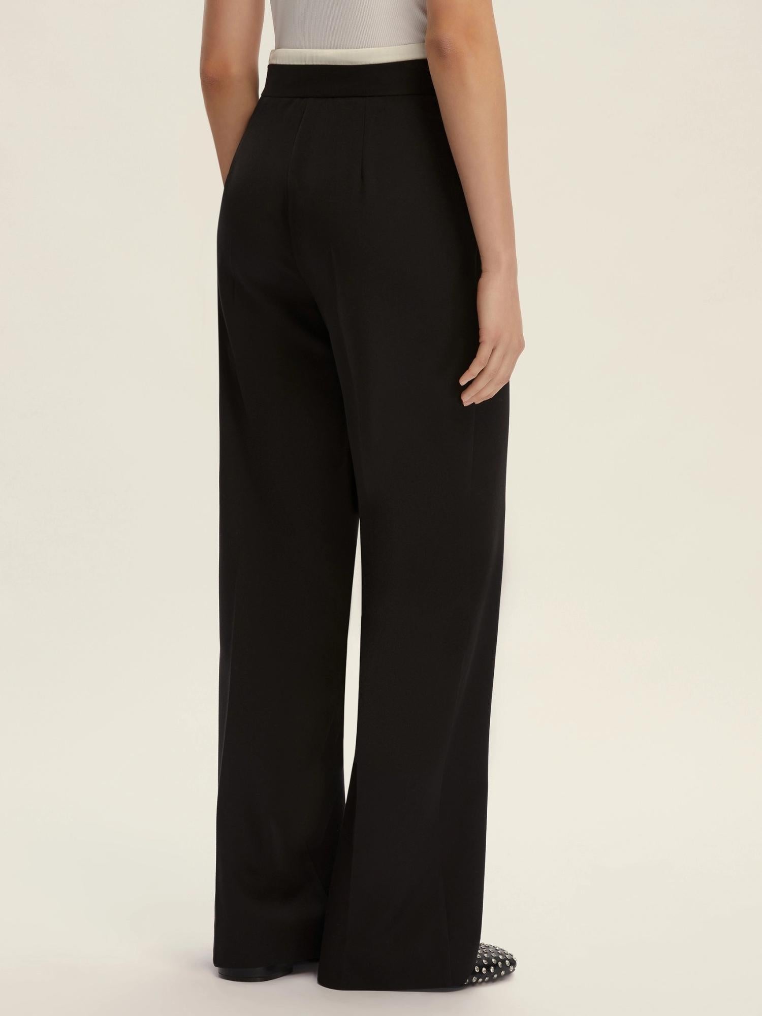 Emme Marella Pantalone con doppia cintura Firenze Donna Nero - Santangelo