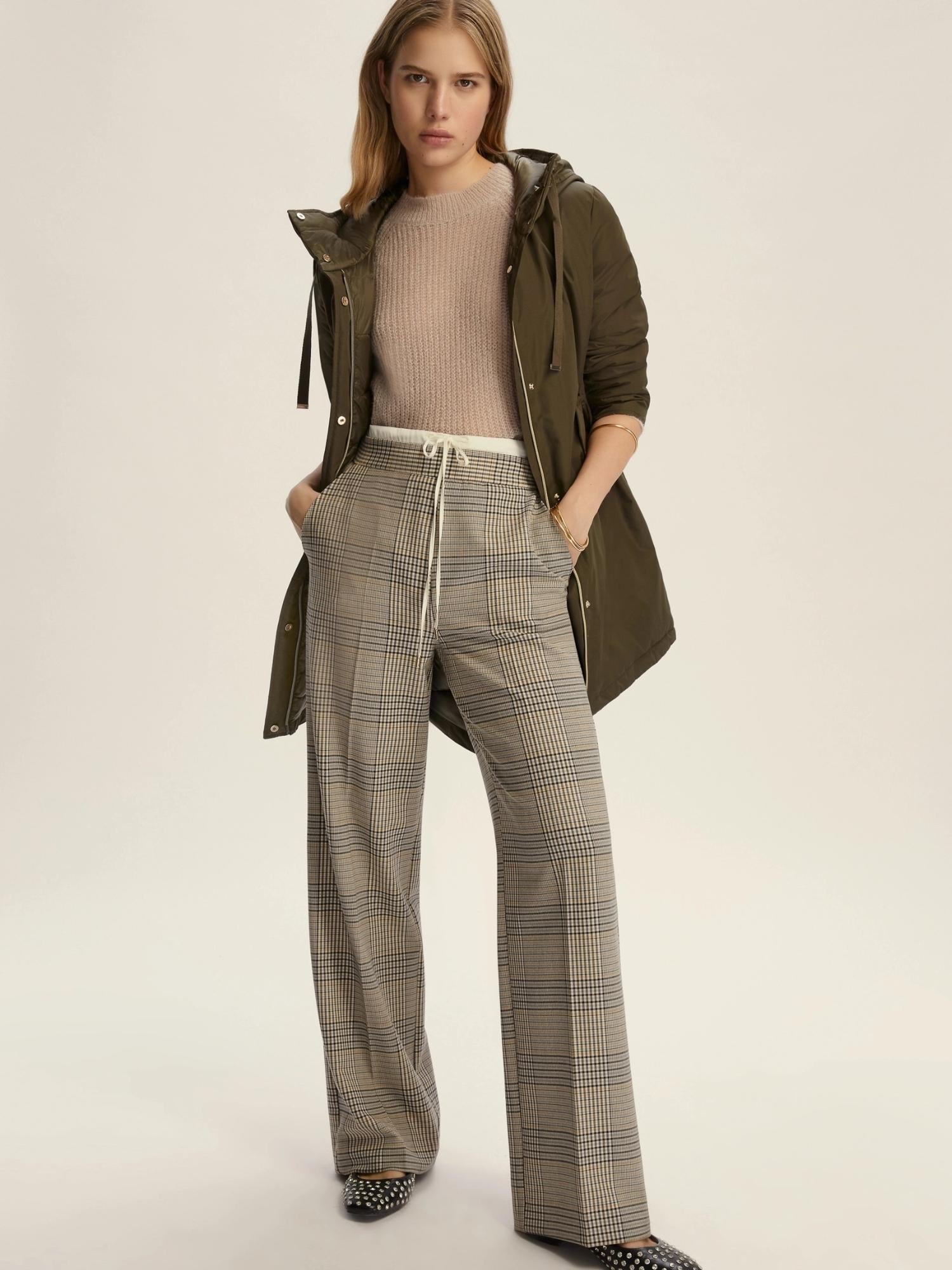 Emme Marella Pantalone con doppia cintura Firenze Donna Verde - Santangelo