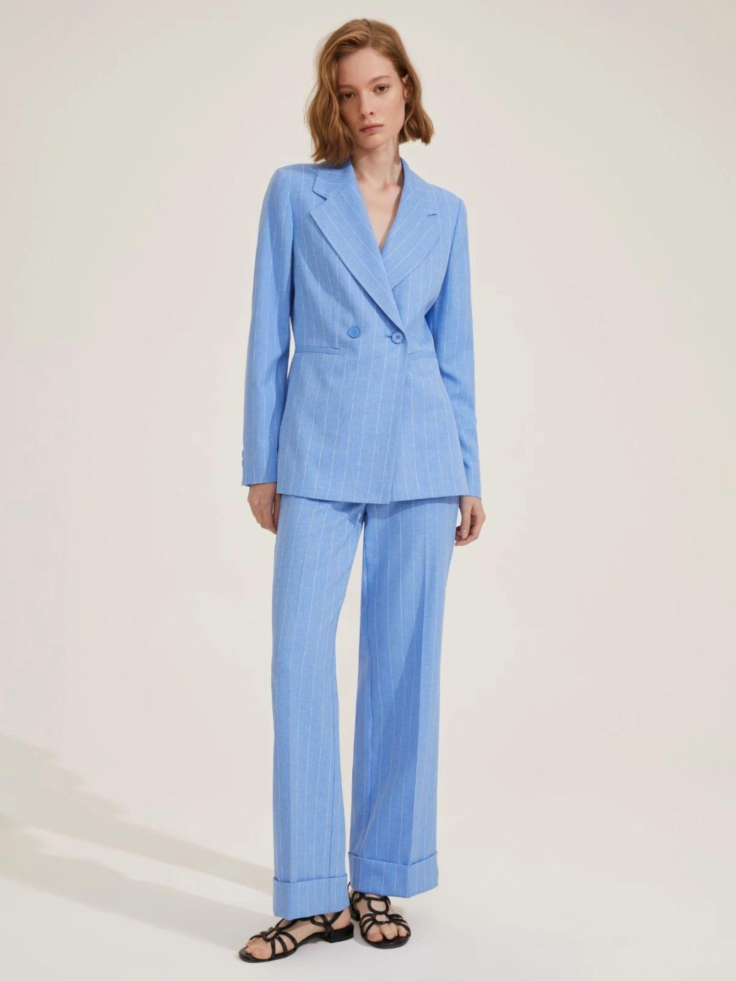 Emme Marella Pantalone Donna Agra2 Azzurro - Santangelo