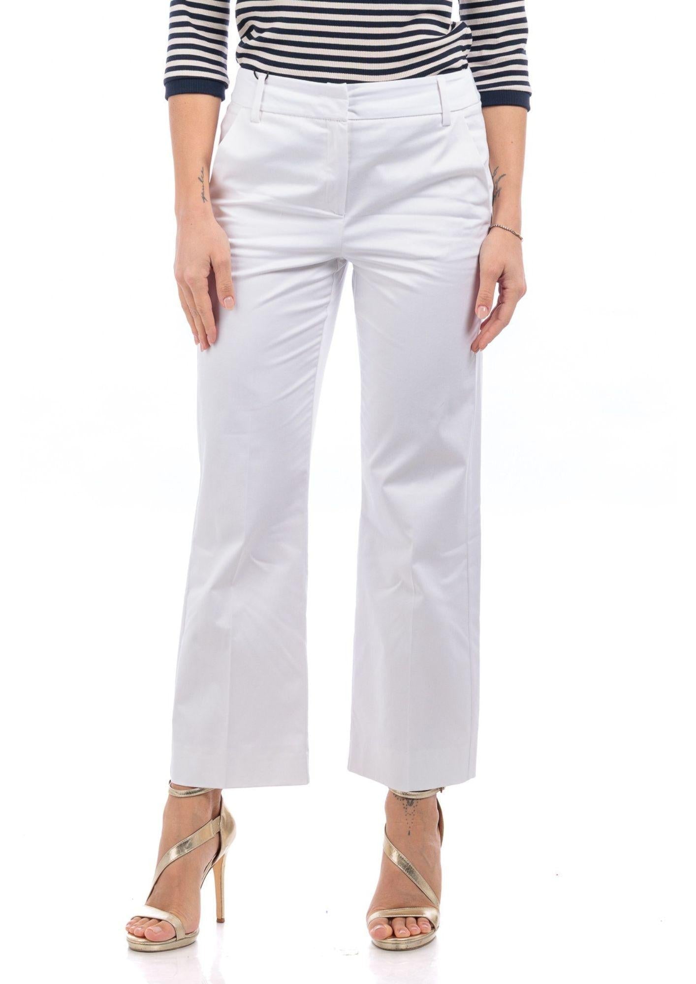 Emme Marella Pantalone Donna Footing Bianco Latte - Santangelo