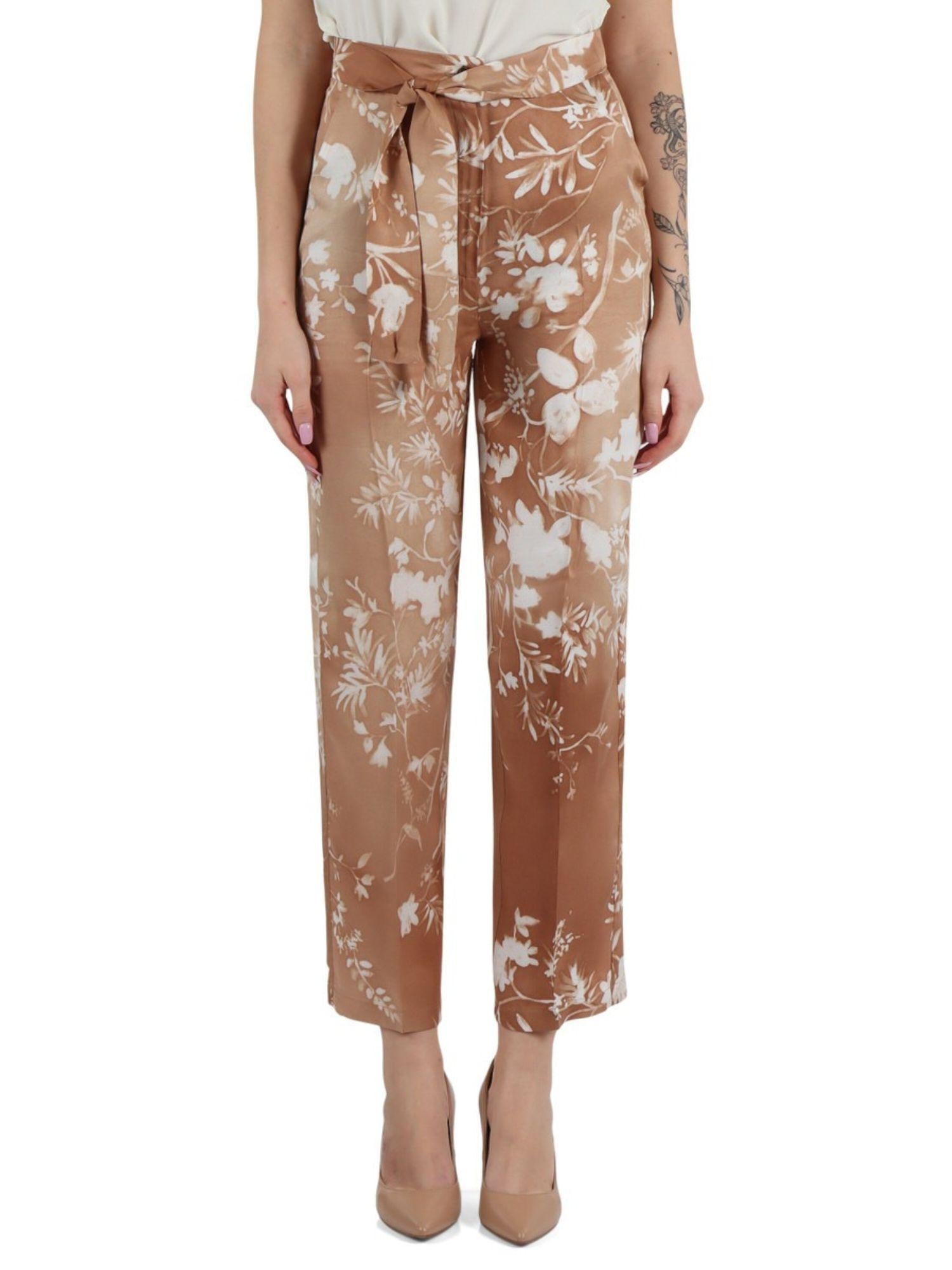Emme Marella Pantalone Donna Guida Nero Fantasia Kimono - Santangelo