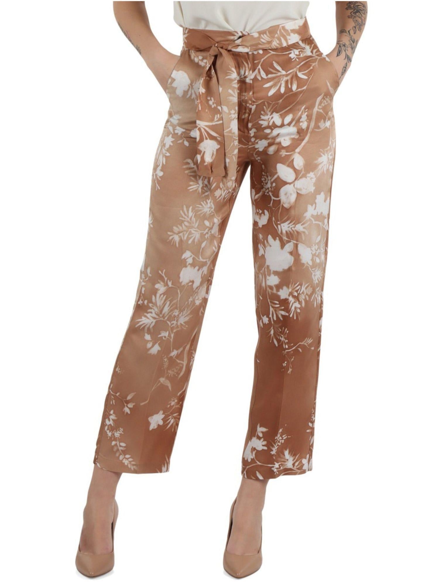 Emme Marella Pantalone Donna Guida Nero Fantasia Kimono - Santangelo
