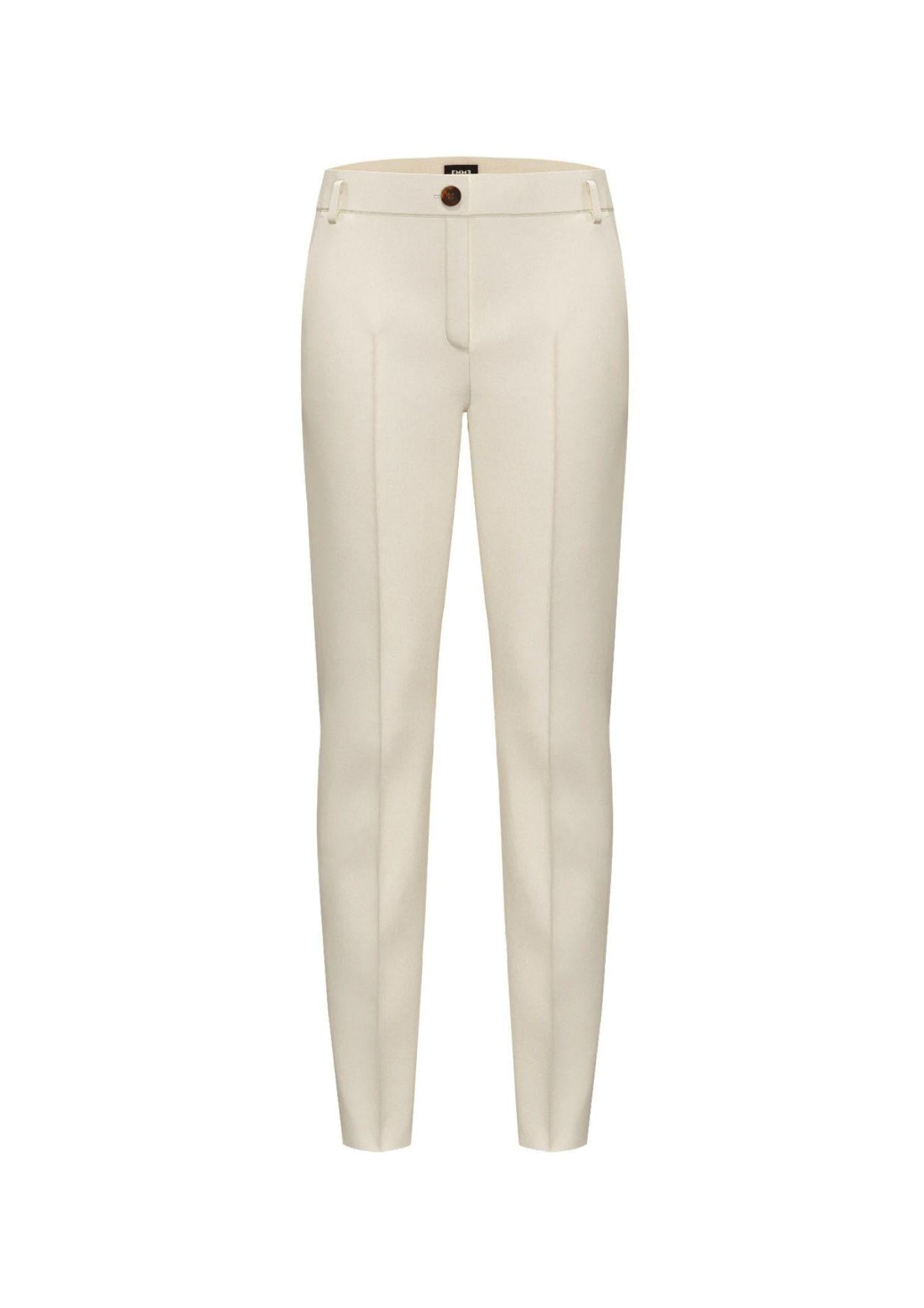 Emme Marella Pantalone Donna Nolana Bianco Burro - Santangelo