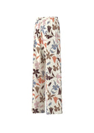 Emme Marella Pantalone Donna Nordica Bianco Burro Stampa Fiori - Santangelo