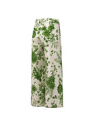 Emme Marella Pantalone Donna Risico Bianco Stampa Verde Tropical - Santangelo