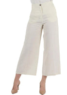 Emme Marella Pantalone Donna Silvana Bianco Burro - Santangelo