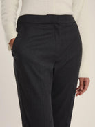 EMME MARELLA Emme Marella Pantalone dritto in flanella Micron Donna Antracite Pantalone