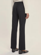 EMME MARELLA Emme Marella Pantalone dritto in flanella Micron Donna Antracite Pantalone