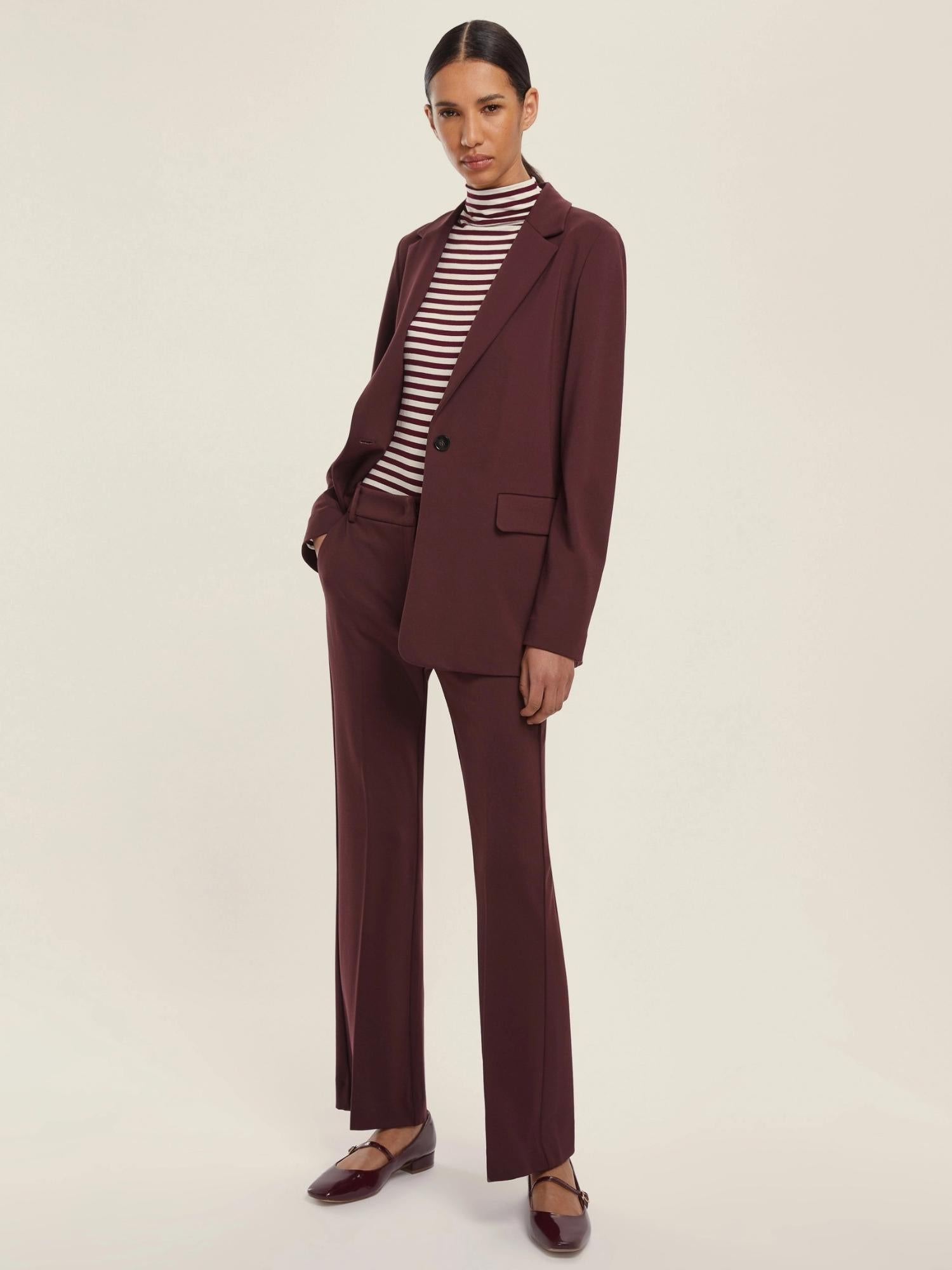 EMME MARELLA Emme Marella Pantalone dritto in jersey Flare Donna Bordeaux Pantalone
