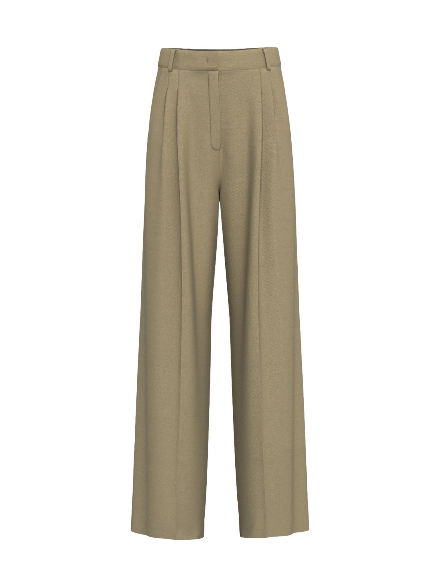 Emme Marella Pantalone in viscosa e lino Pianosa Donna Kaki - Santangelo