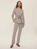 Pantalon slim en flanelle sable pour femme Emme Marella