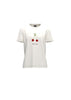 White Caper Women's T-Shirt Bisou Bisou Print