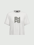 EMME MARELLA Emme Marella T-shirt in jersey con cristalli Micaelabis Donna Panna Argento T-Shirt