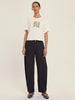 Emme Marella T-shirt in jersey con cristalli Micaelabis Donna Panna Oro