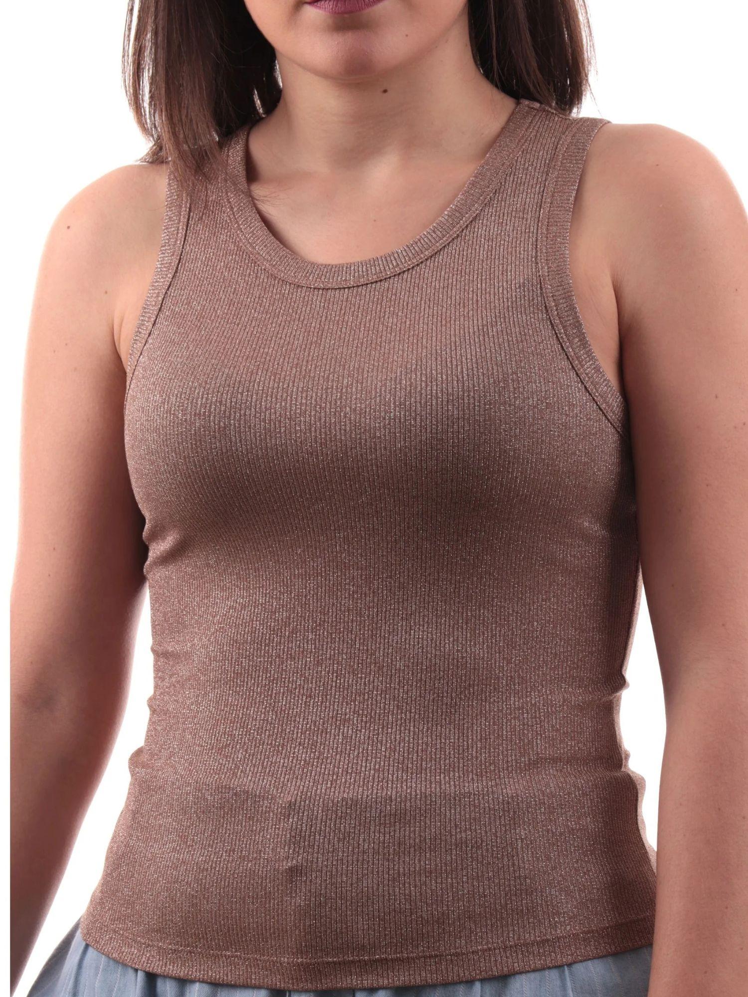 Emme Marella Top Donna Fasto Marrone Tabacco - Santangelo