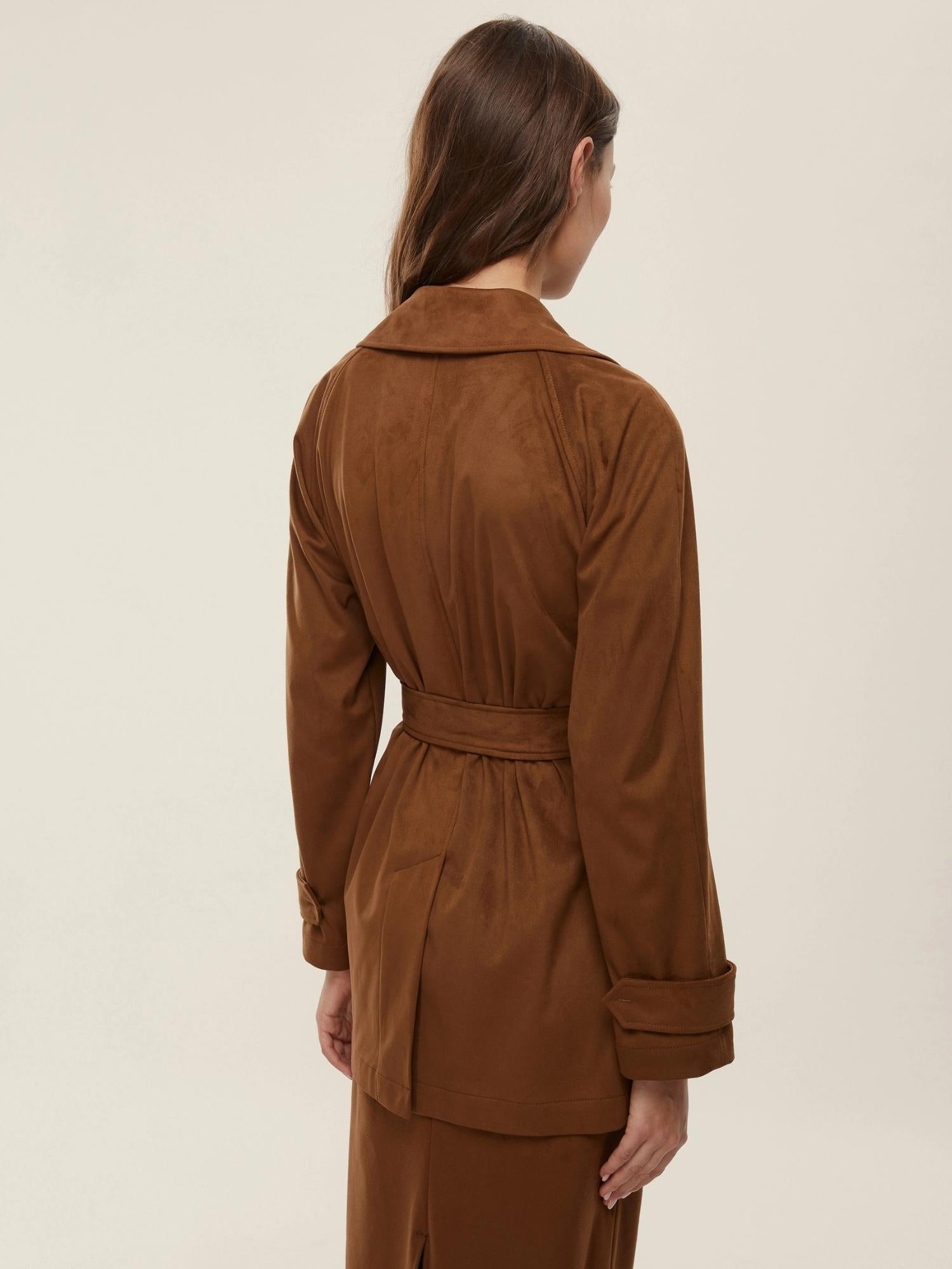 EMME MARELLA Emme Marella Trench in jersey Team Donna Cioccolato Cappotto