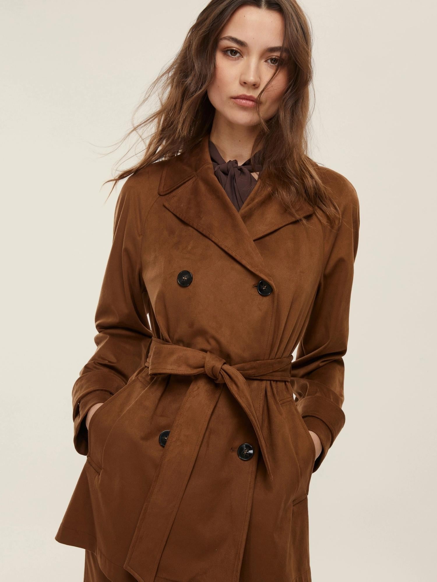 EMME MARELLA Emme Marella Trench in jersey Team Donna Cioccolato Cappotto