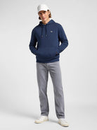 Felpa con cappuccio Plain Hoodie Uomo Blu - Santangelo