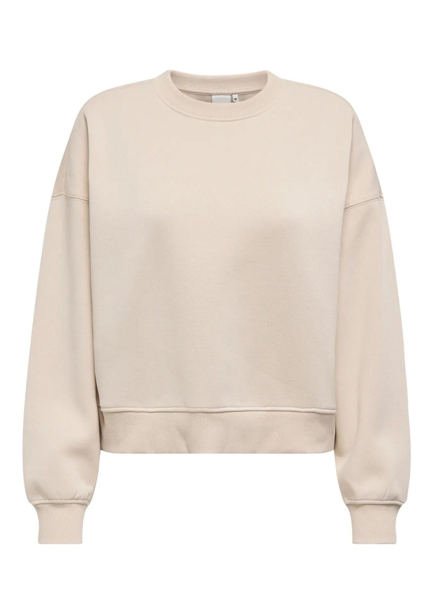 ONLY Felpa Donna Only Onlbest Beige Felpa