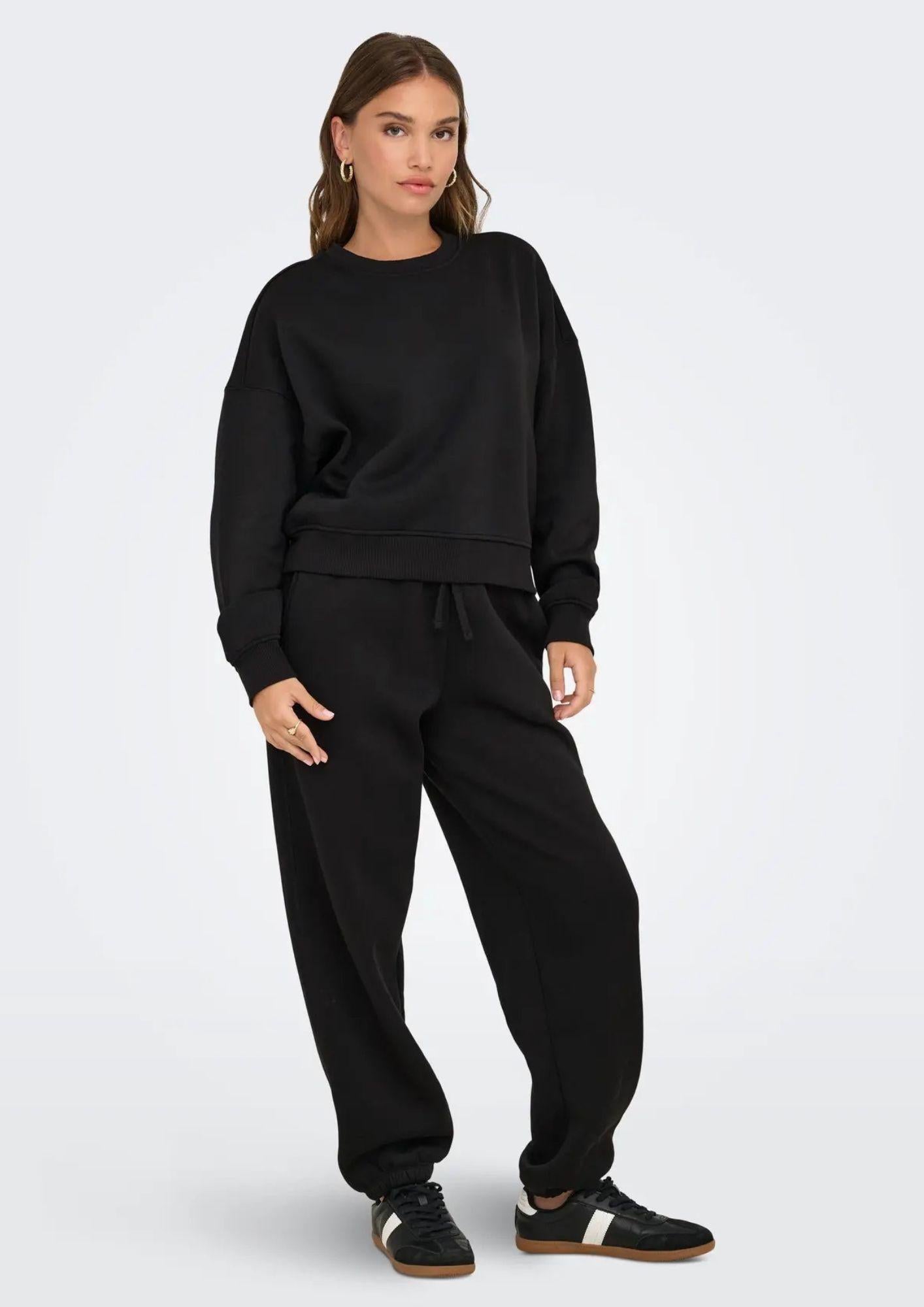 ONLY Felpa Donna Only Onlbest Nero Felpa