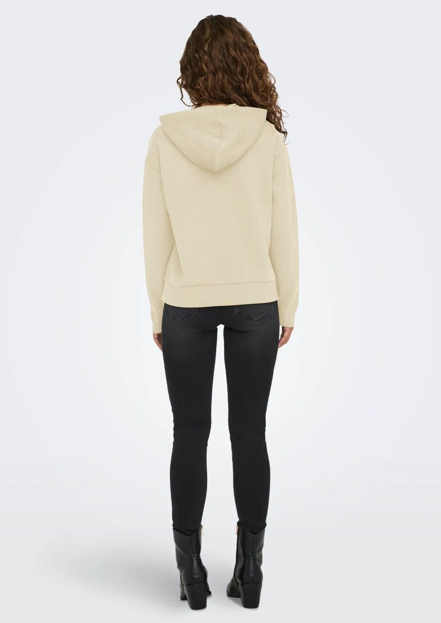 ONLY Felpa Donna Only Onlfancy Beige Felpa