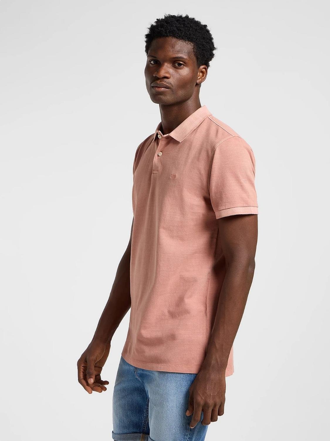 Garment Dye Polo Uomo Rosa - Santangelo