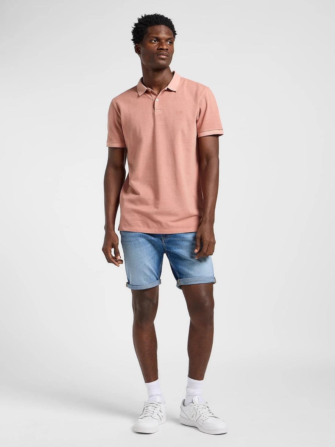 Garment Dye Polo Uomo Rosa - Santangelo