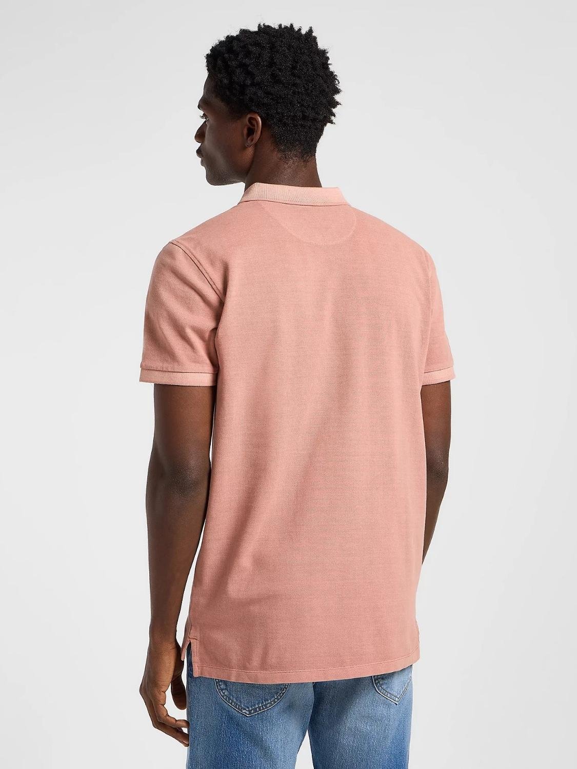 Garment Dye Polo Uomo Rosa - Santangelo