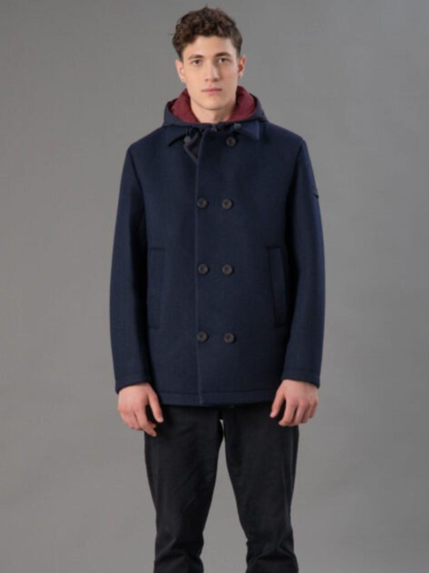 Rihunik Giubbino Uomo Quincey Cloth Blue Navy RIMA273J F0151 888 RIHUNIK 