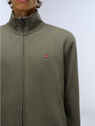 Napapijri Felpa con Zip Balis Winter Uomo Verde Tea Leaf NP0A4GBA G0A NAPAPIJRI 