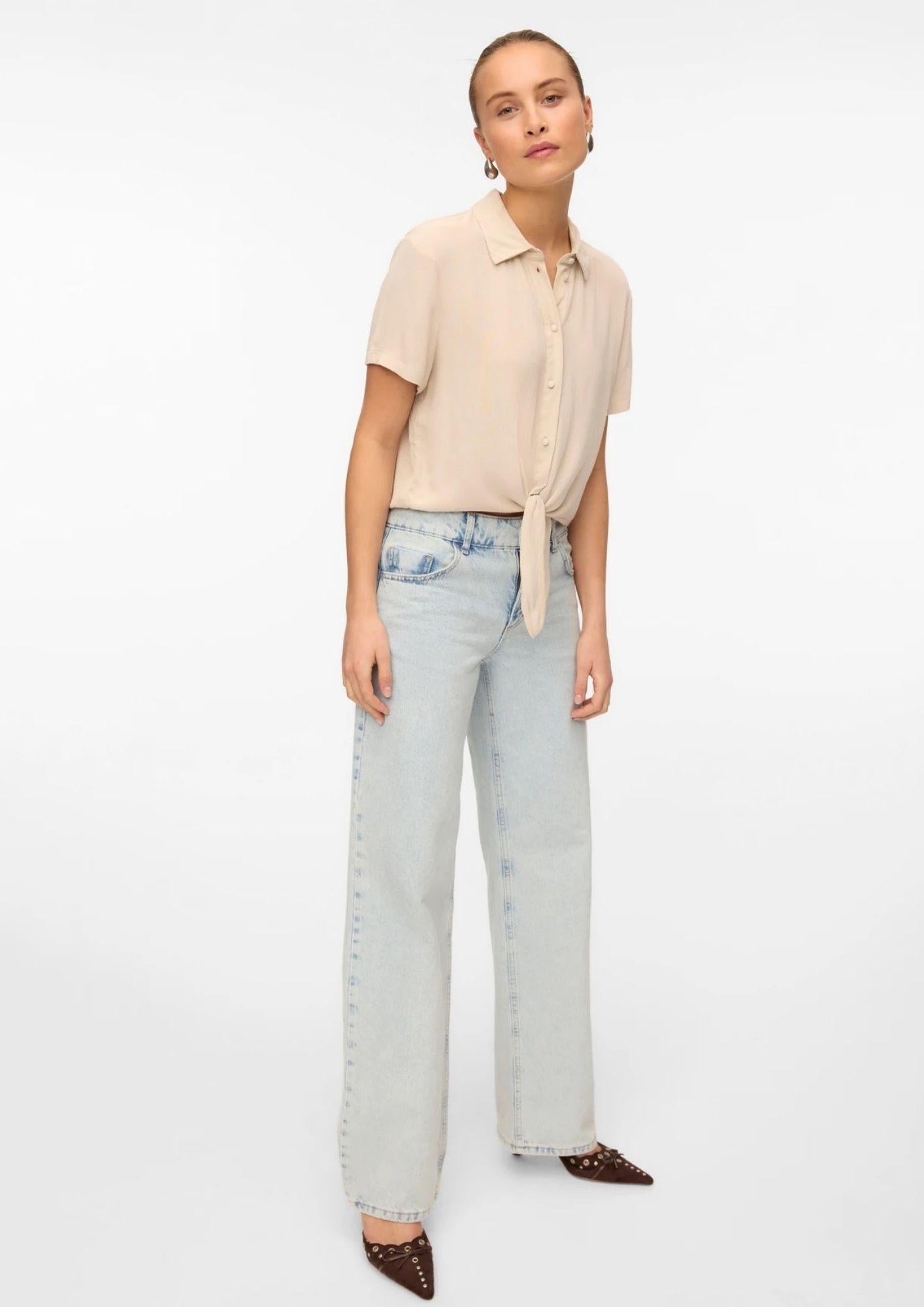 Vero Moda Camicia Donna Menny Beige 10303694 Silver Lining Calli VERO MODA 