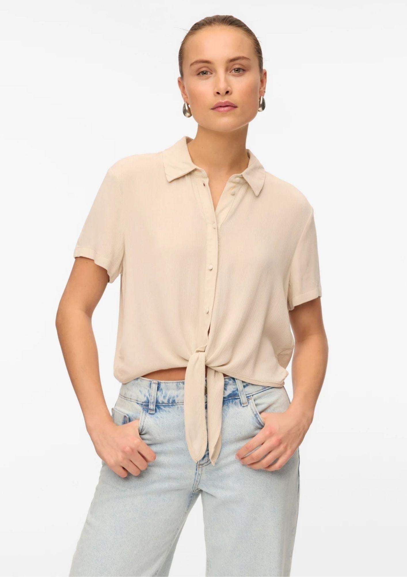 Vero Moda Camicia Donna Menny Beige 10303694 Silver Lining Calli VERO MODA 