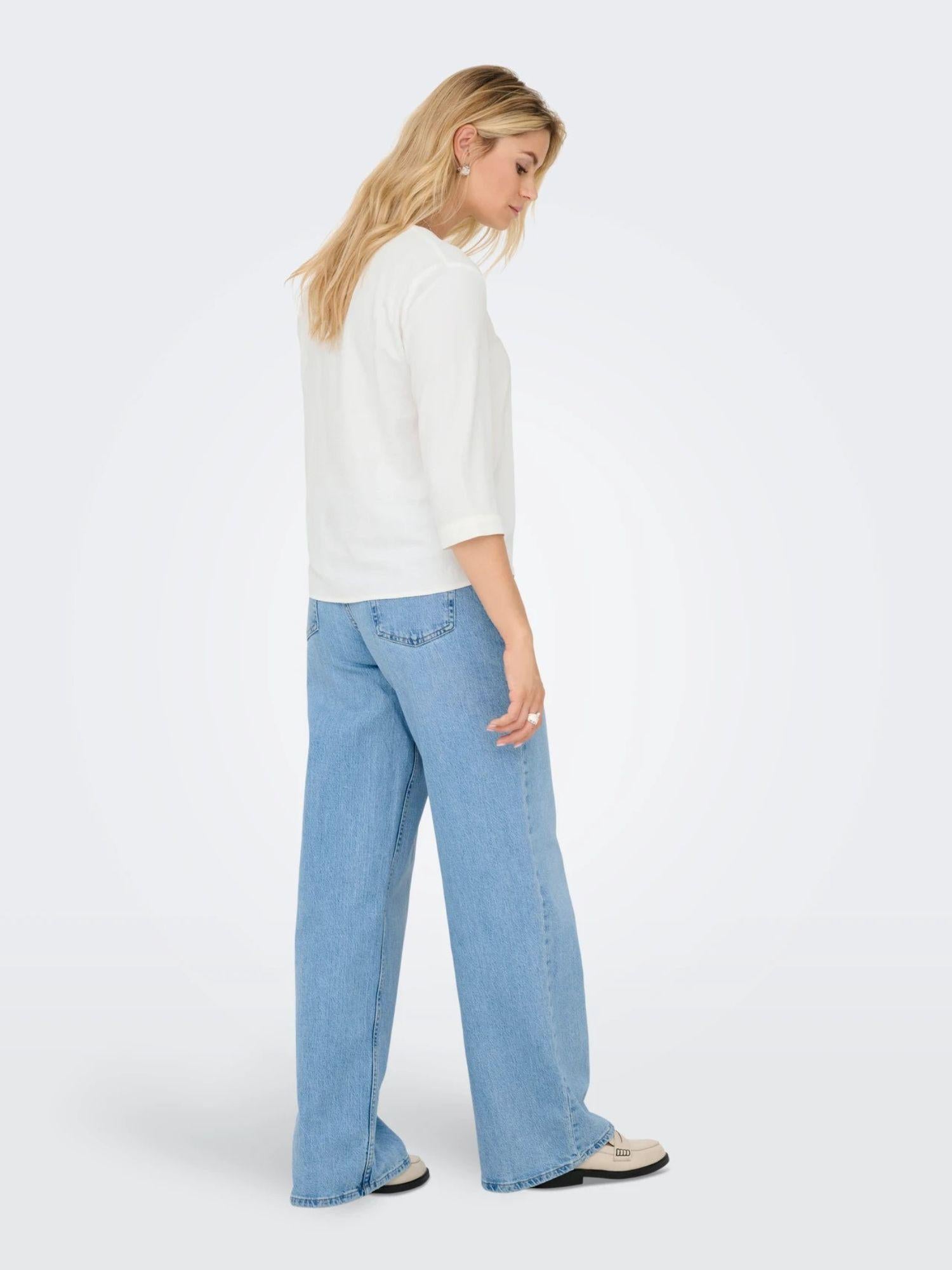 Jacqueline De Yong Camicia Donna Bianco Jdylion 15225654 Cloud Dancer JACQUELINE DE YONG 