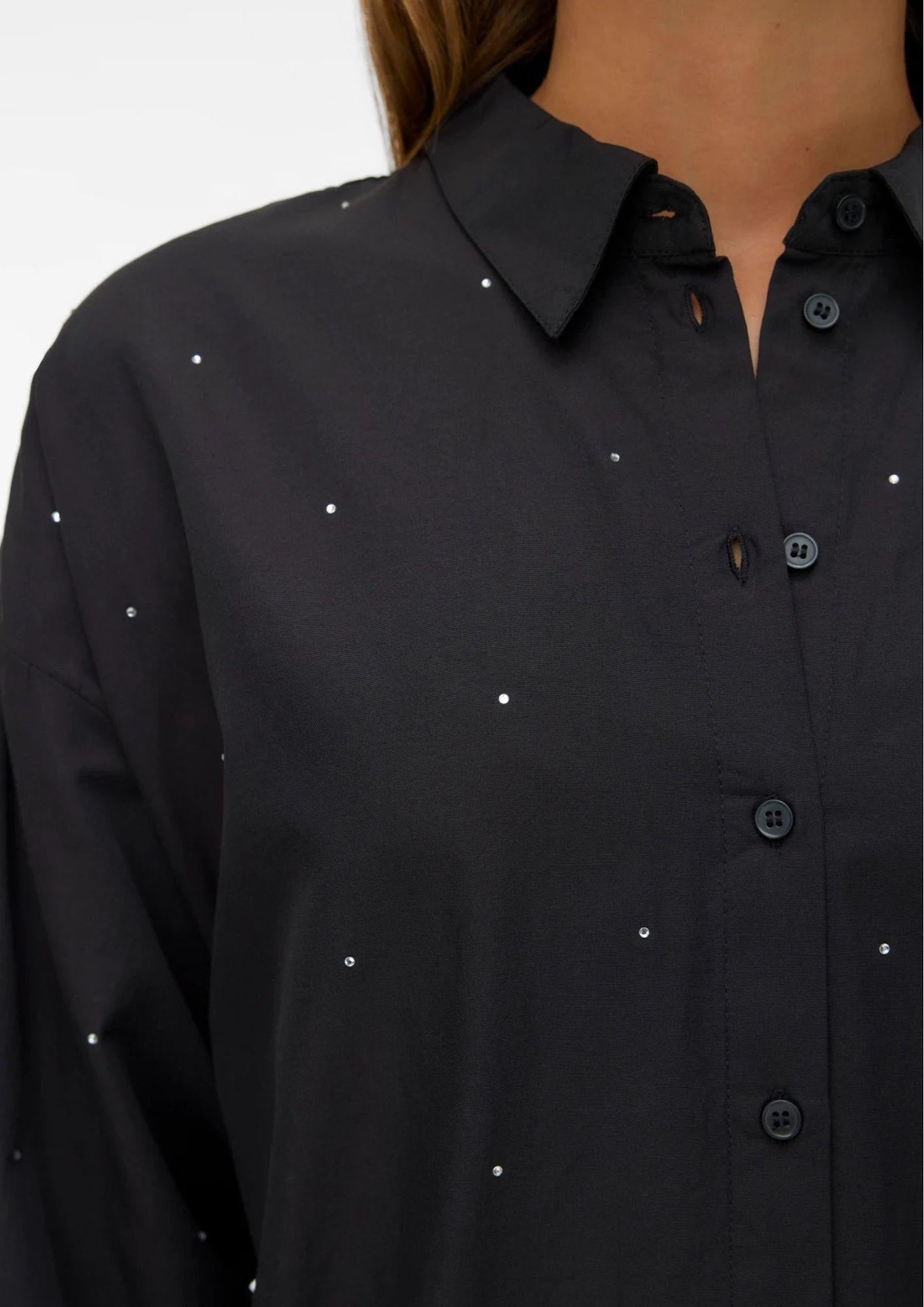 Vero Moda Camicia Donna Fanni Nera 10337791 Black VERO MODA 