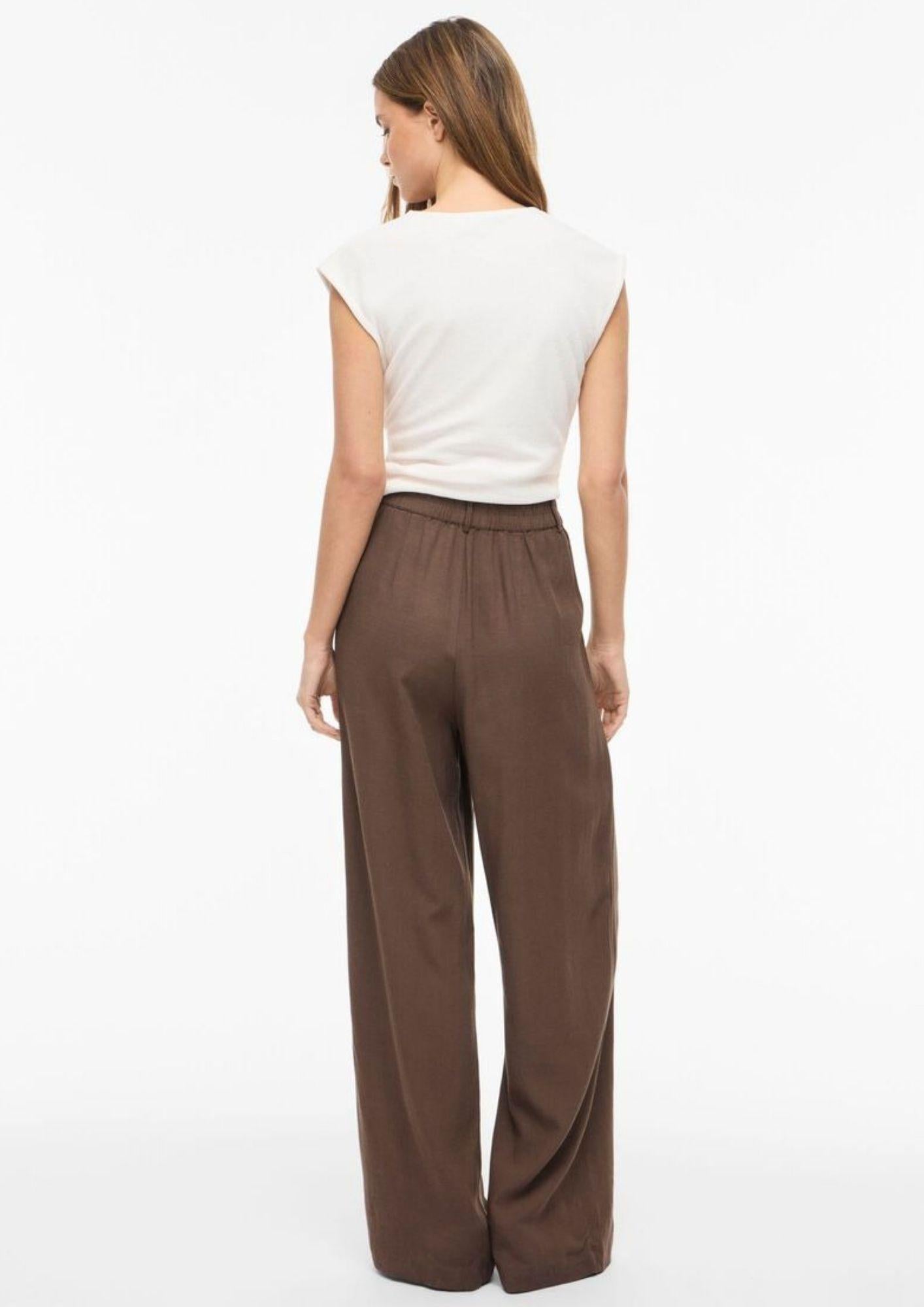 Vila Pantalone Donna Winnie Marrone 14113965 Slate Black VILA 