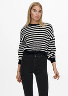 Only Maglione Donna Piumo Nero Egret 15235973 Black W. EGRET ONLY 