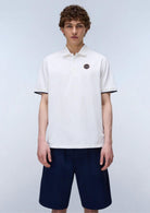 Napapijri Polo Uomo Badge Bianca NP0A4GAC 206 NAPAPIJRI 