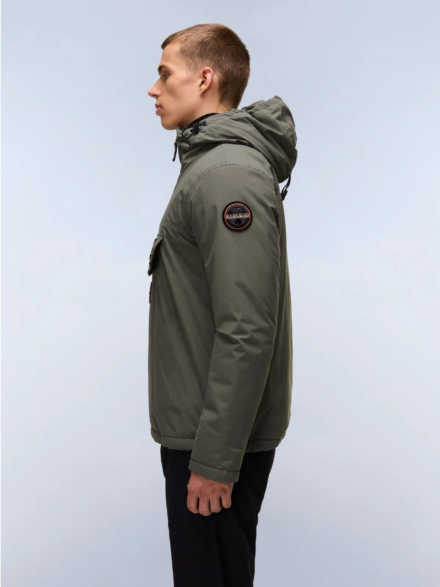 Napapijri Giacca Anorak Rainforest Winter Uomo Verde Tea Leaf NP0A4GMC G0A NAPAPIJRI 