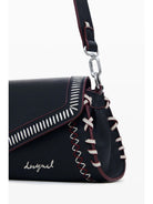 Desigual Borsa effetto pelle cuciture media Donna Nero 25WAXPBE 2000 DESIGUAL 