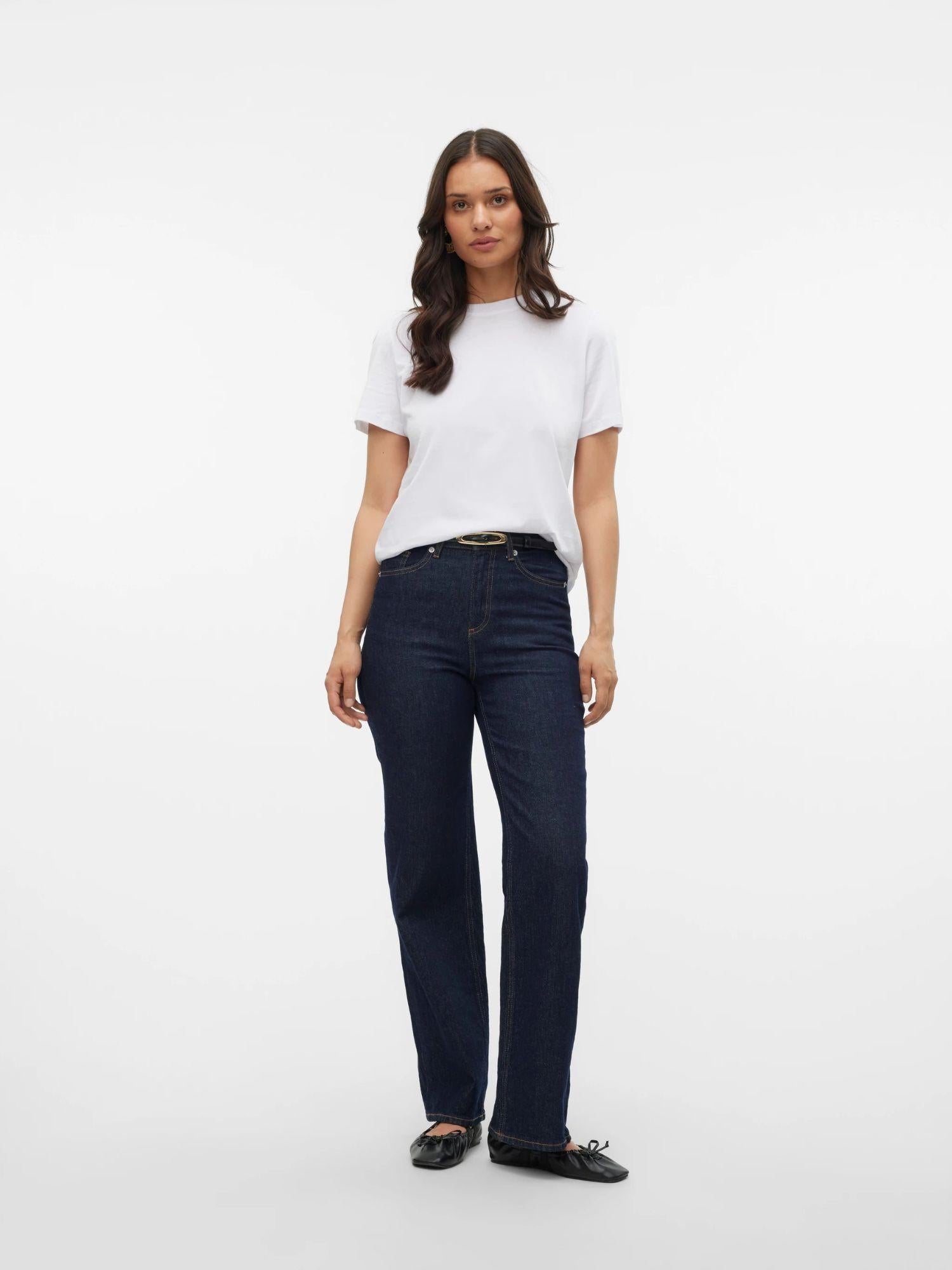 Vero Moda T-Shirt Donna Bianco Vmpaulina 10316991 Bright White VERO MODA 
