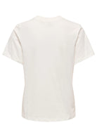 Jacqueline De Yong T-Shirt Donna Pisa Bianca con Ciliegia 15298612 Cloud Dancer CHERRY JACQUELINE DE YONG 