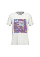 Emme Marella T-Shirt Donna Emmvenere Bianca Stampa Fiori Viola 2615971092200 002 EMME MARELLA 