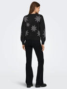 Only Pullover Donna Rosie Nero 15328250 Black Silver Glitter ONLY 