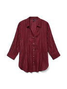 Vero Moda VMOLLA Camicia 3/4 Donna Syrah Silver lurex 10329382 Syrah VERO MODA 