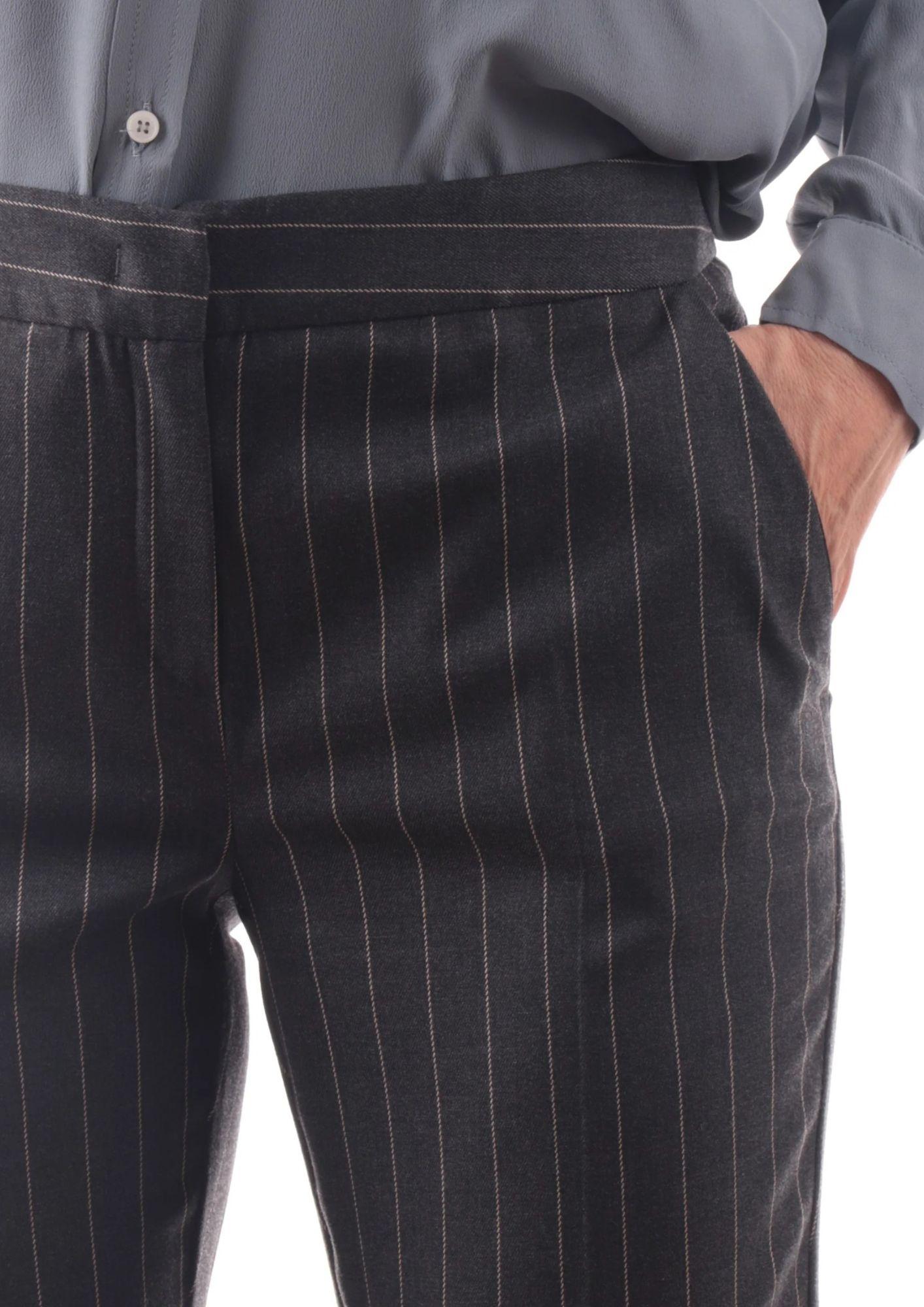 Emme Marella Pantalone Donna Micron Grigio Gessato 2525136271200 007 EMME MARELLA 